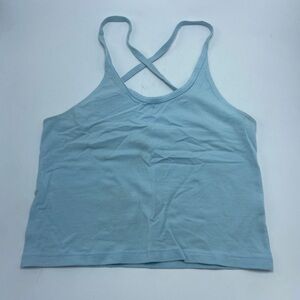American Eagle adjustable baby blue strappy crop tank top